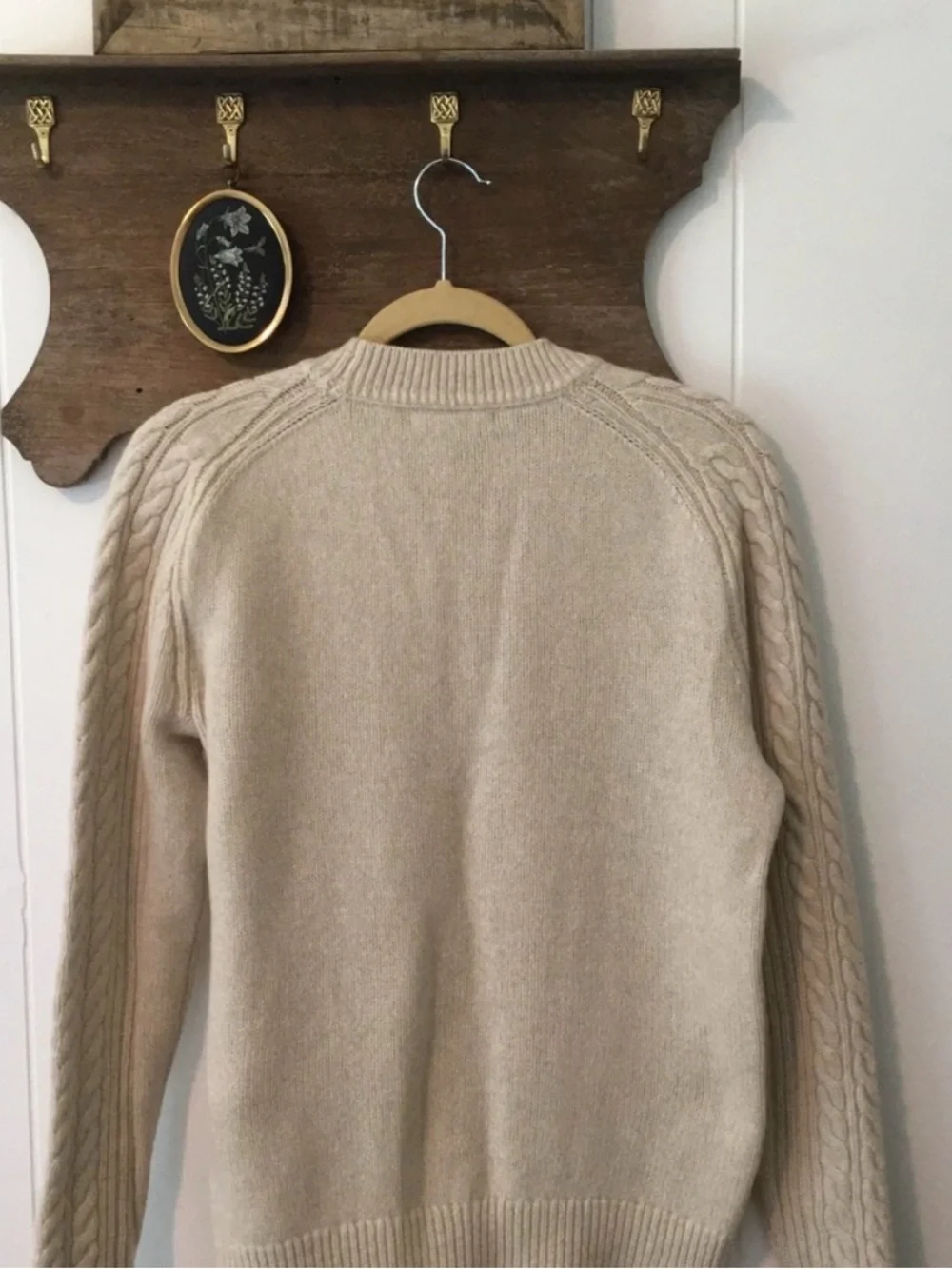 Banana Republic cable knit merino blend sweater
